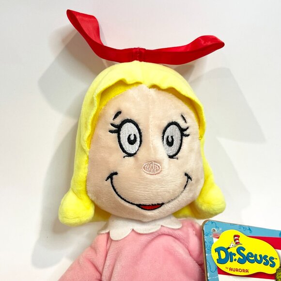Dr. Seuss Cindy Lou Who 11" Plush Doll Aurora World With Tags Grinch - Picture 3 of 4